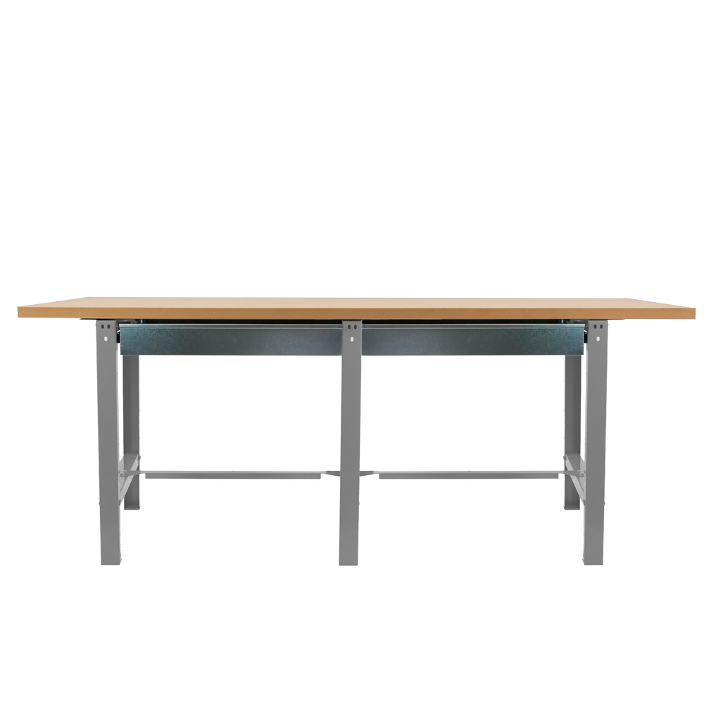 Kit établi mobile Bricolage - 865x2100x750 - 1 niveau Gris/Bois - SIMON RACK - 8425437126796