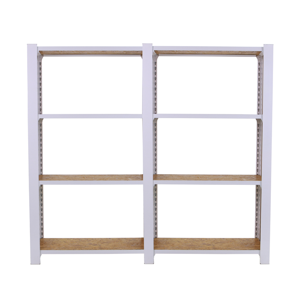 Rayonnage de bureau charge légère sans vis 1500x1600x300 - 4 niveaux Blanc - SIMON RACK - 8425437127397