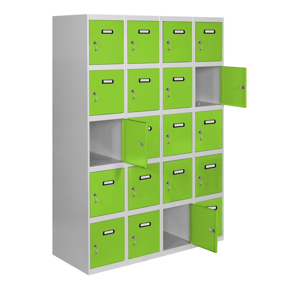 Vestiaire métallique 1800x1200x500 - Gris/Vert - SIMON RACK - 8425437134333