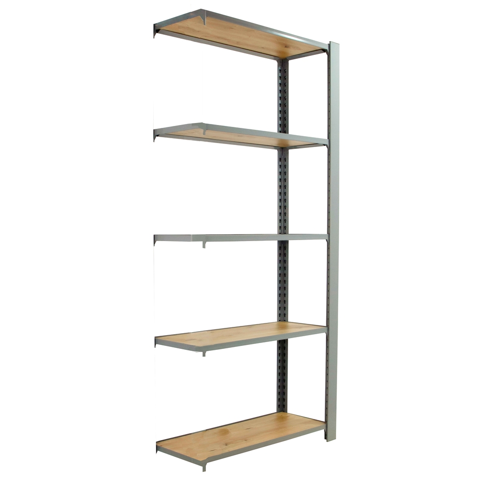 Rayonnage de bureau charge légère sans vis 2100x900x400 - 5 niveaux Gris - SIMON RACK - 8425437147722