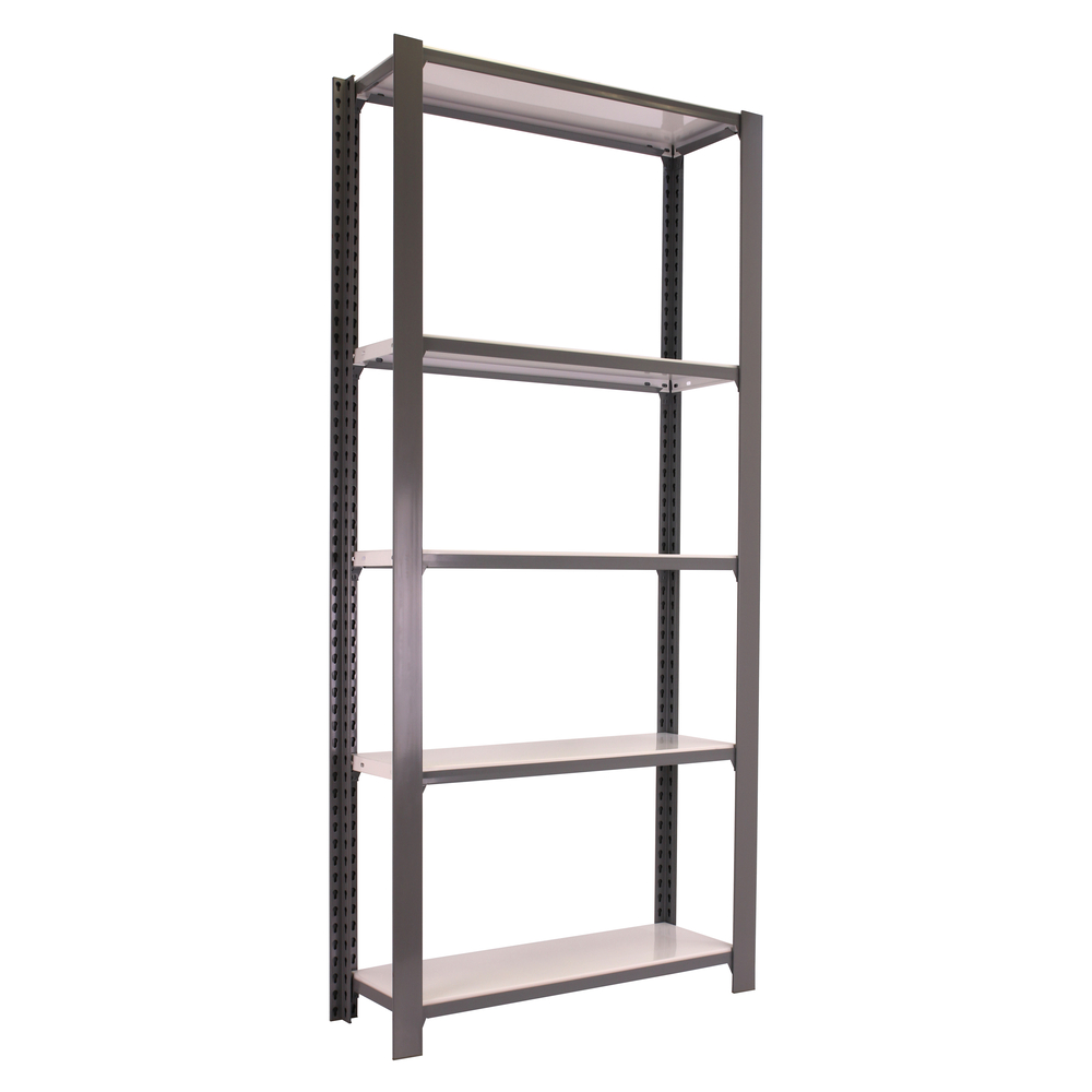 Rayonnage de bureau charge légère sans vis 2100x900x300 - 5 niveaux Gris/Blanc - SIMON RACK - 8435104916148