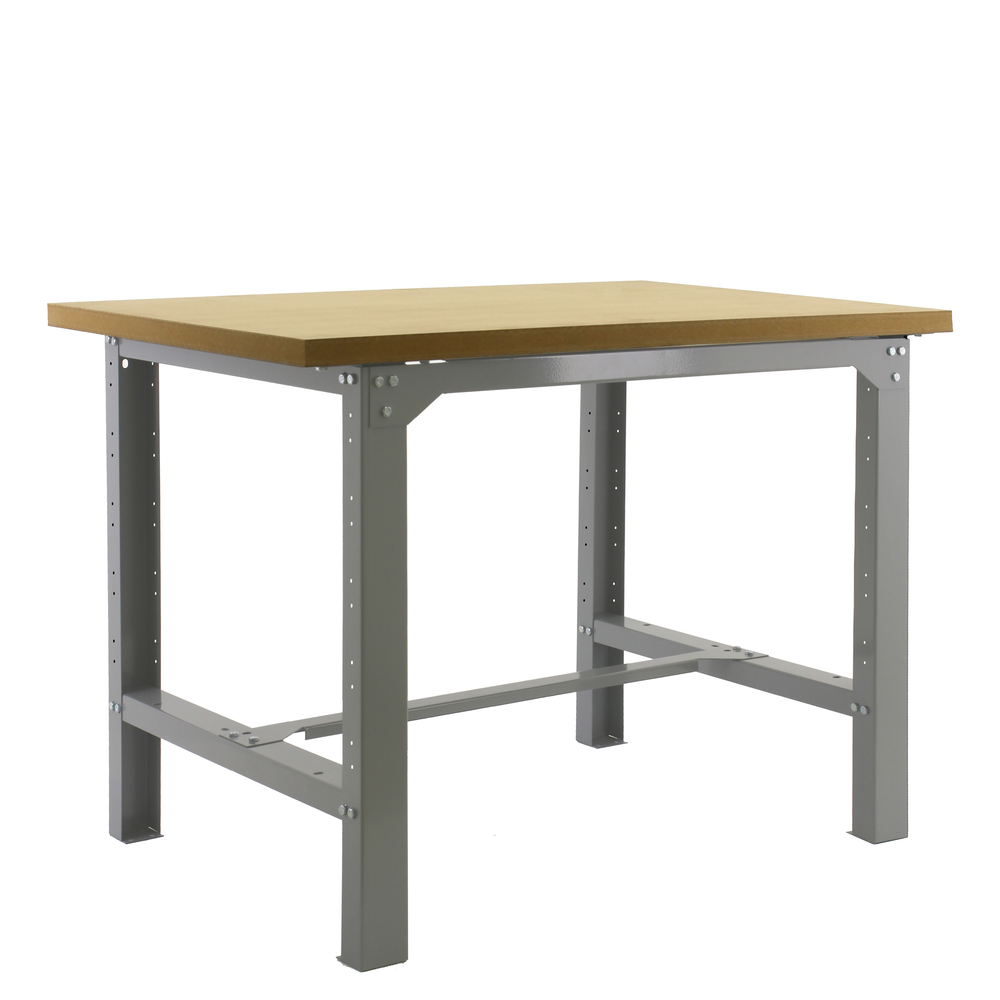 Kit établi mobile Bricolage - 865x1800x750 - 1 niveau Gris/Bois - SIMON RACK - 8435104936665