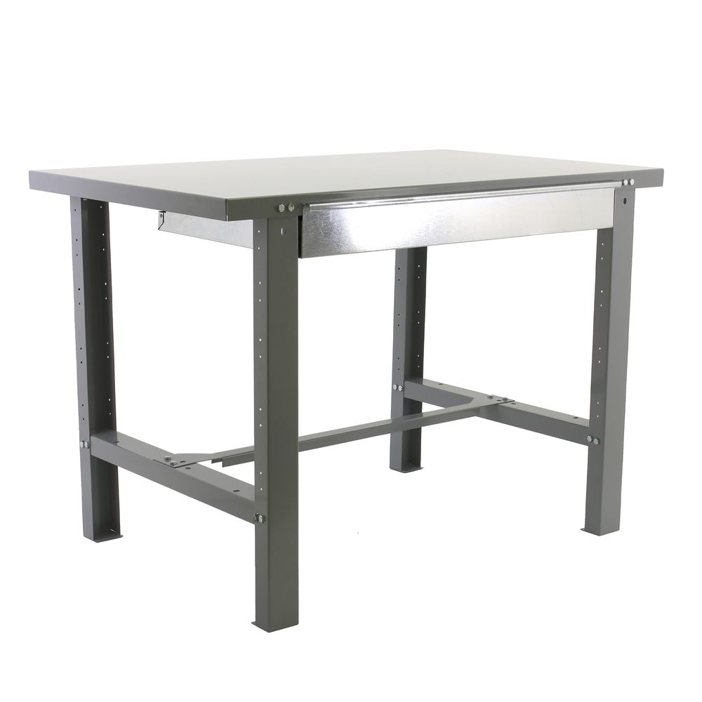 Kit établi mobile Bricolage - 830x1800x730 - 1 niveau Gris - SIMON RACK - 8435104938515