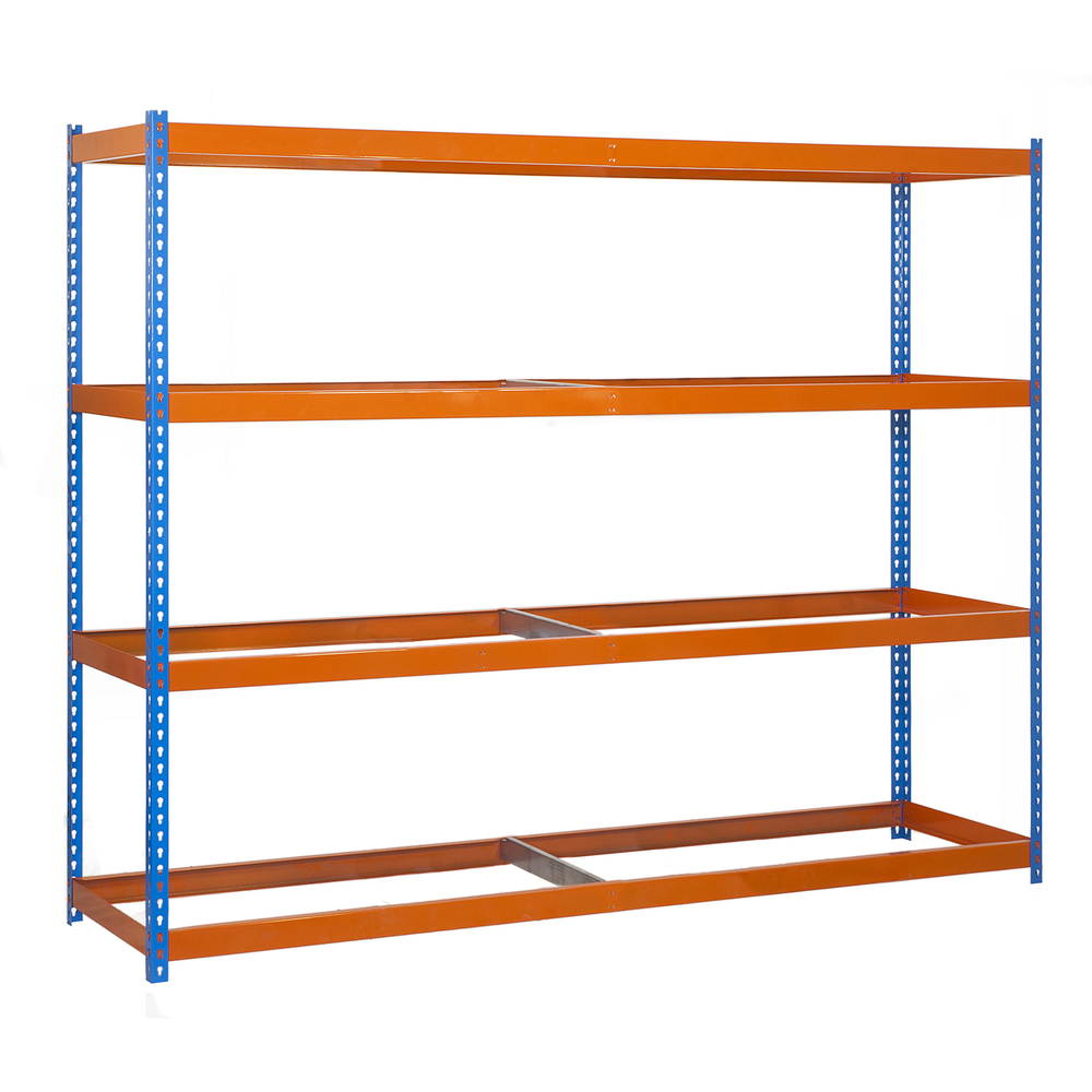 Étagère charge moyenne 500 à 600kg - 2000x1800x600 - 4 niveaux Bleu/Orange - SIMON RACK - 8435104945988