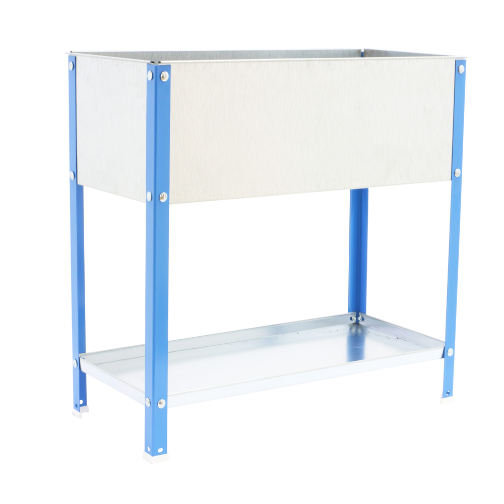Jardinière extérieure - 850x900x600 - 2 niveaux Bleu/Galvanisé - SIMON RACK - 8435104986585