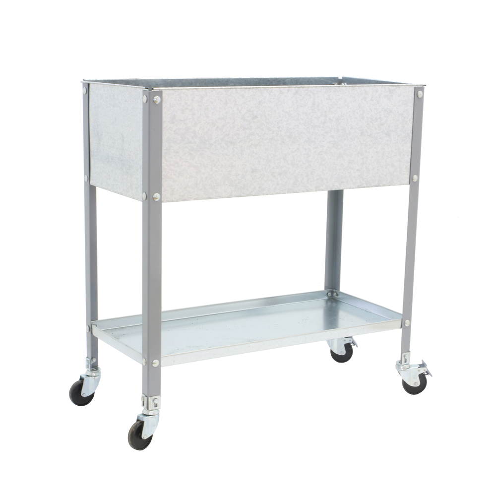 Jardinière mobile extérieure - 925x900x600 - 2 niveaux Gris/Galvanisé - SIMON RACK - 8435104987155