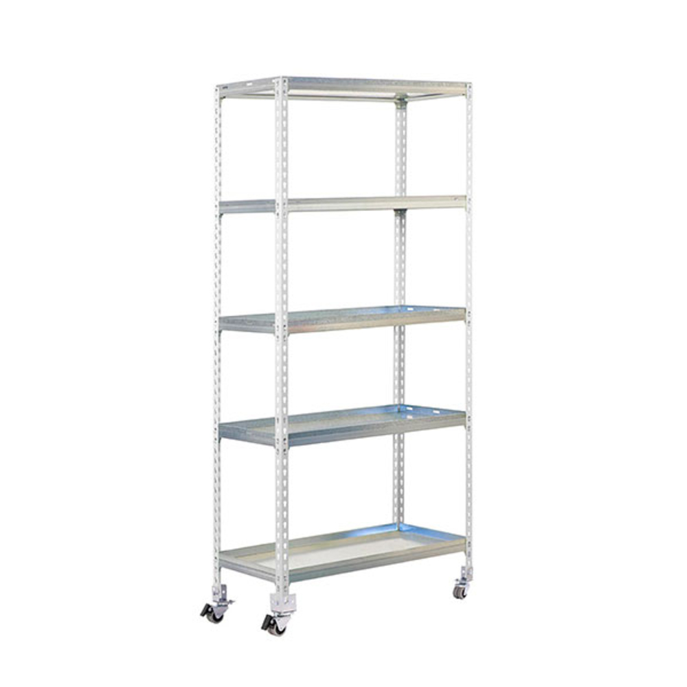 Étagère mobile de jardin - 1875x900x500 - 5 niveaux Blanc - SIMON RACK - 8435104987988