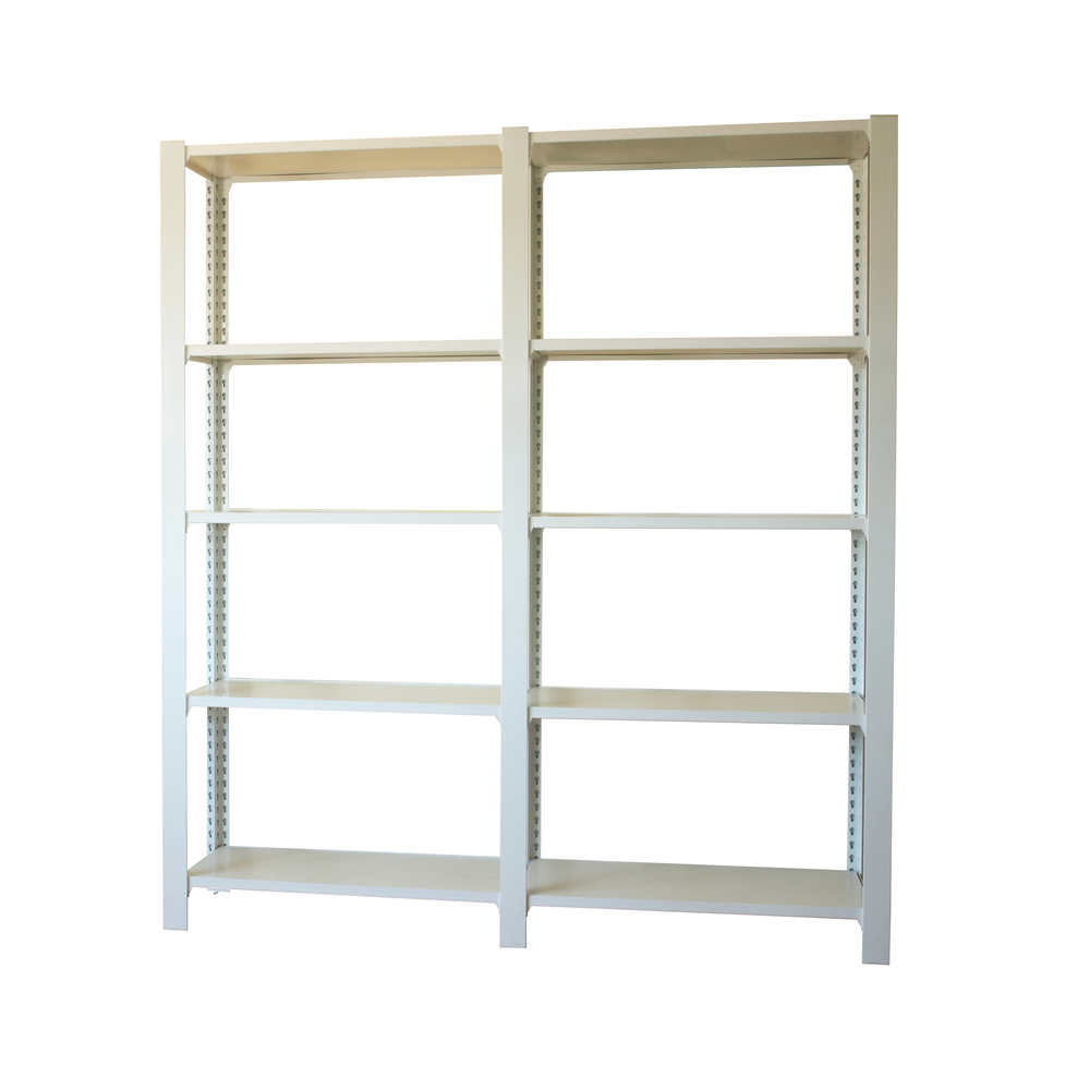Rayonnage de bureau charge légère sans vis 2100x1800x400 - 5 niveaux Blanc - SIMON RACK - 8435104999561