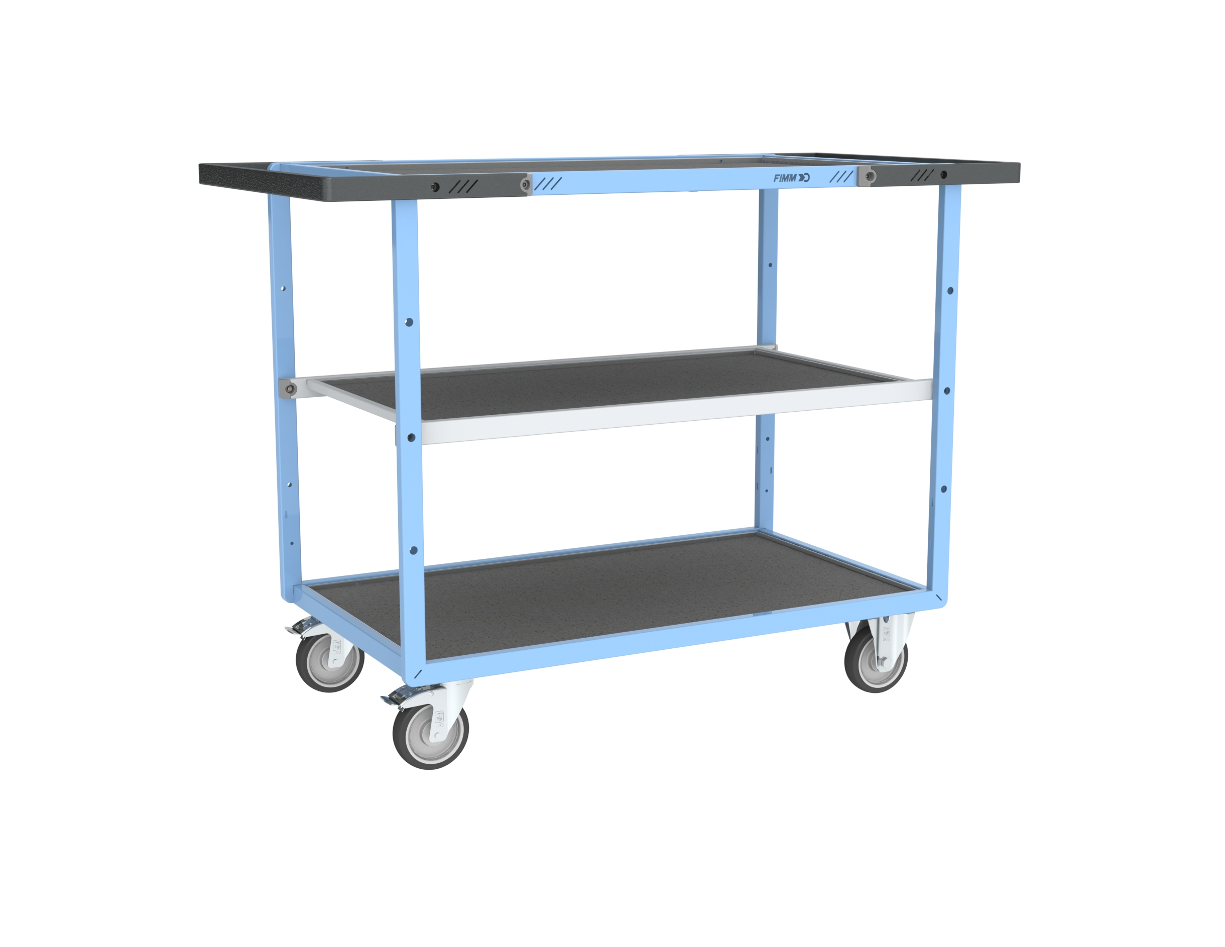 Servante mécano-soudée 3 plateaux 1000x600 mm 250 kg - FIMM - 880702822