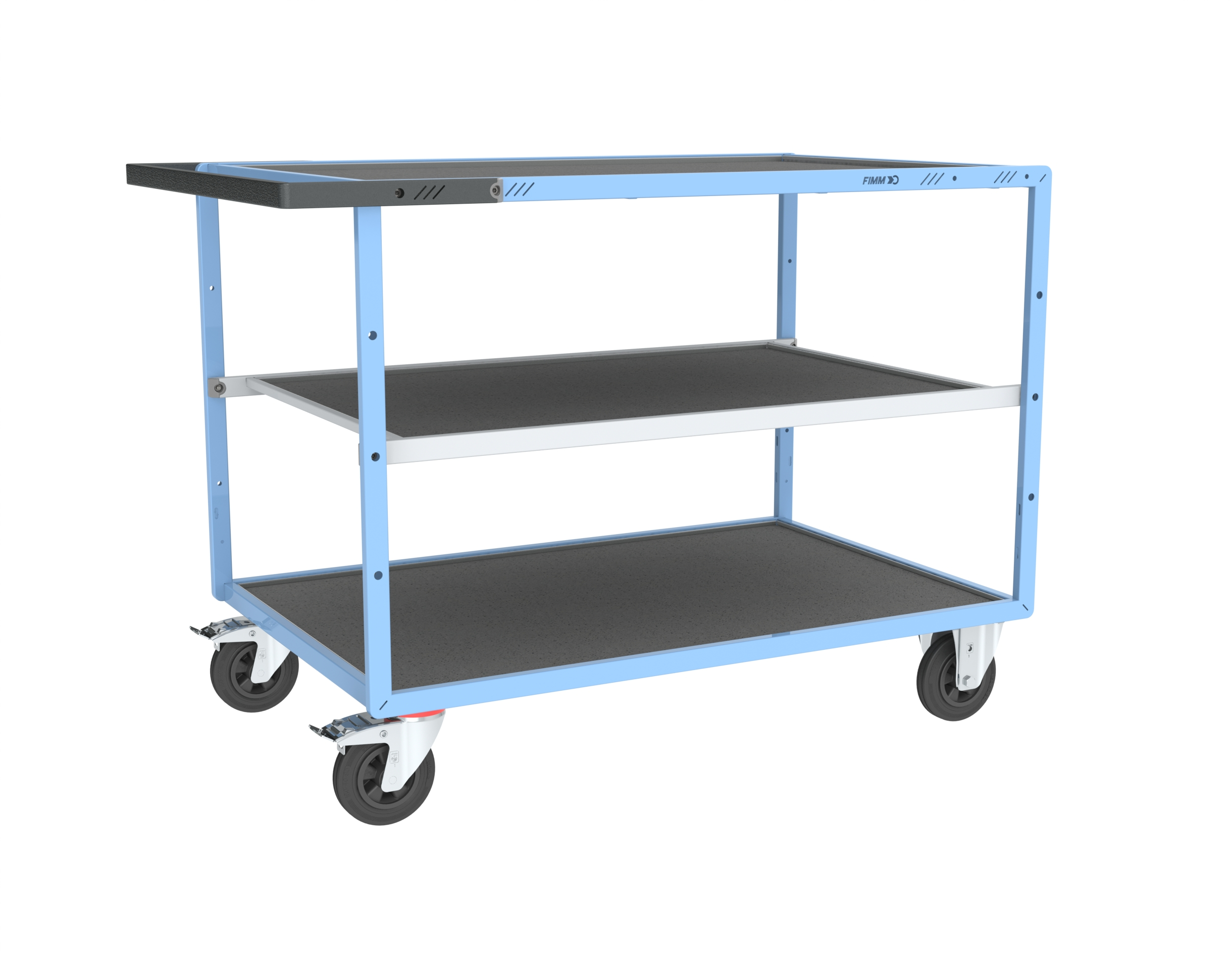 Servante mécano-soudée 3 plateaux 1200x800 mm 400 kg - FIMM - 880703432