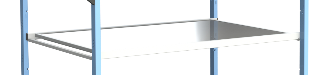 Étagère tôle 2 mm 1000x600 mm pour servantes grillagées et multi-niveaux - FIMM - 882701005