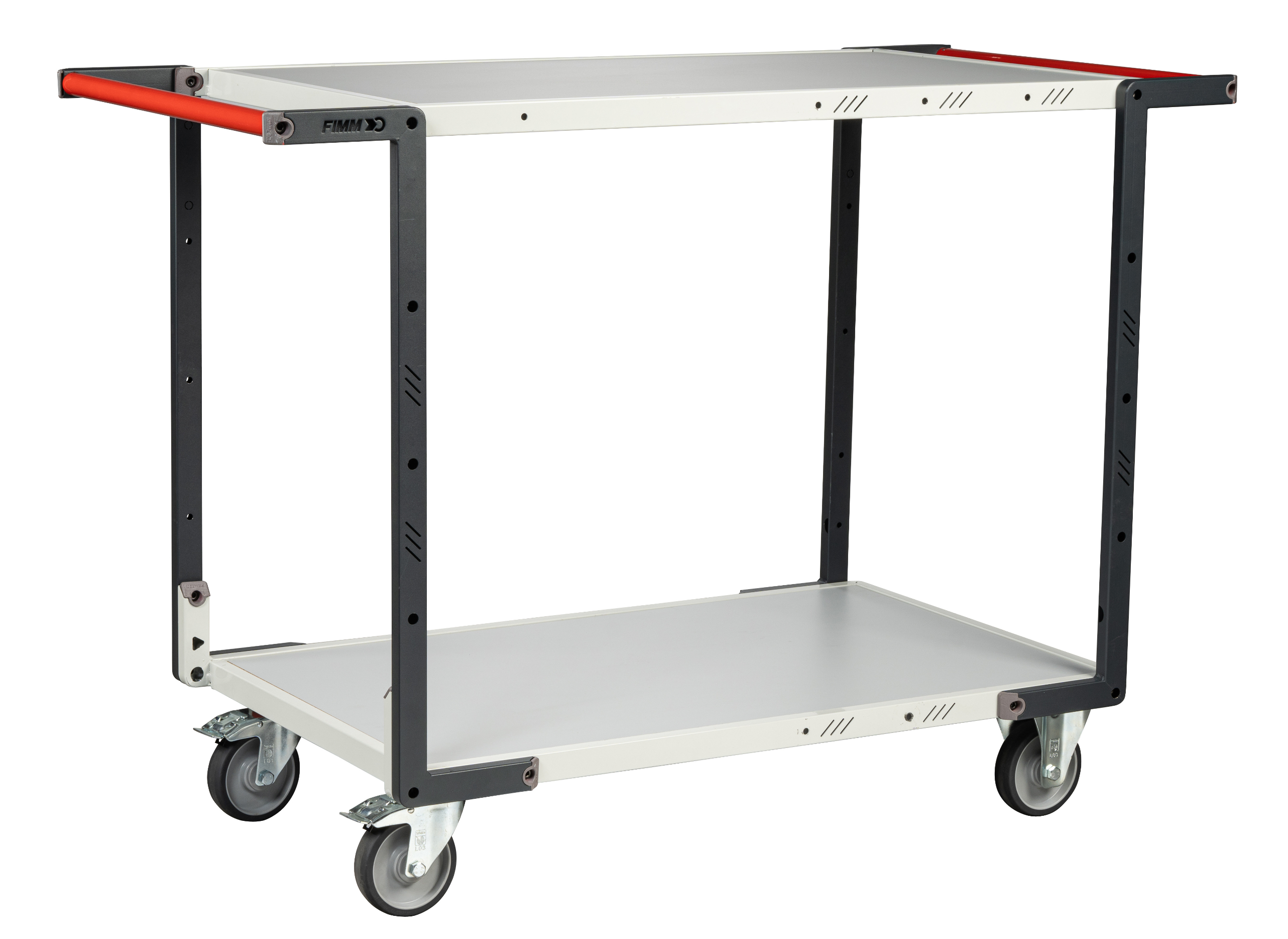 Servante 2 plateaux mélaminé double poignées + roues TPE 250 kg - FIMM - 884722126