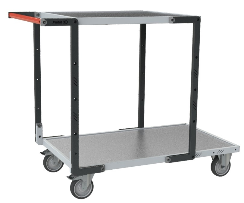 Servante 2 plateaux tôle + roues TPE 250 kg - FIMM - 884722321