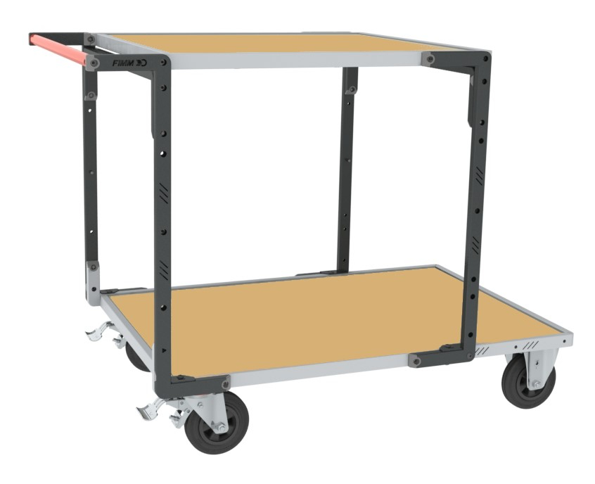 Servante 2 plateaux médium + roues CC 400 kg - FIMM - 884732231