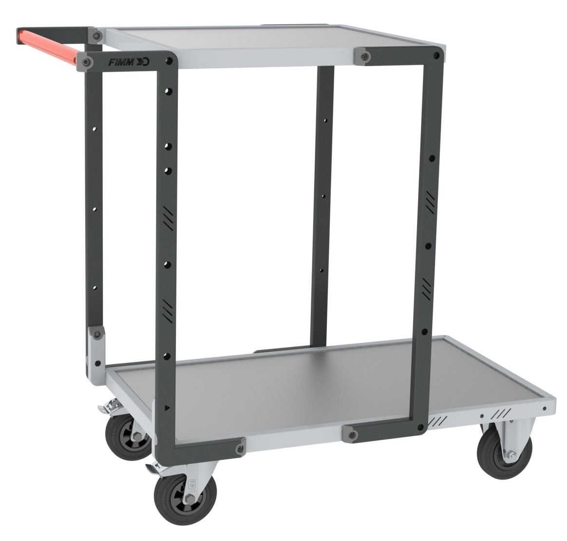 Servante montée 2 plateaux tôle galva + roues CC 250 kg - FIMM - 886721311