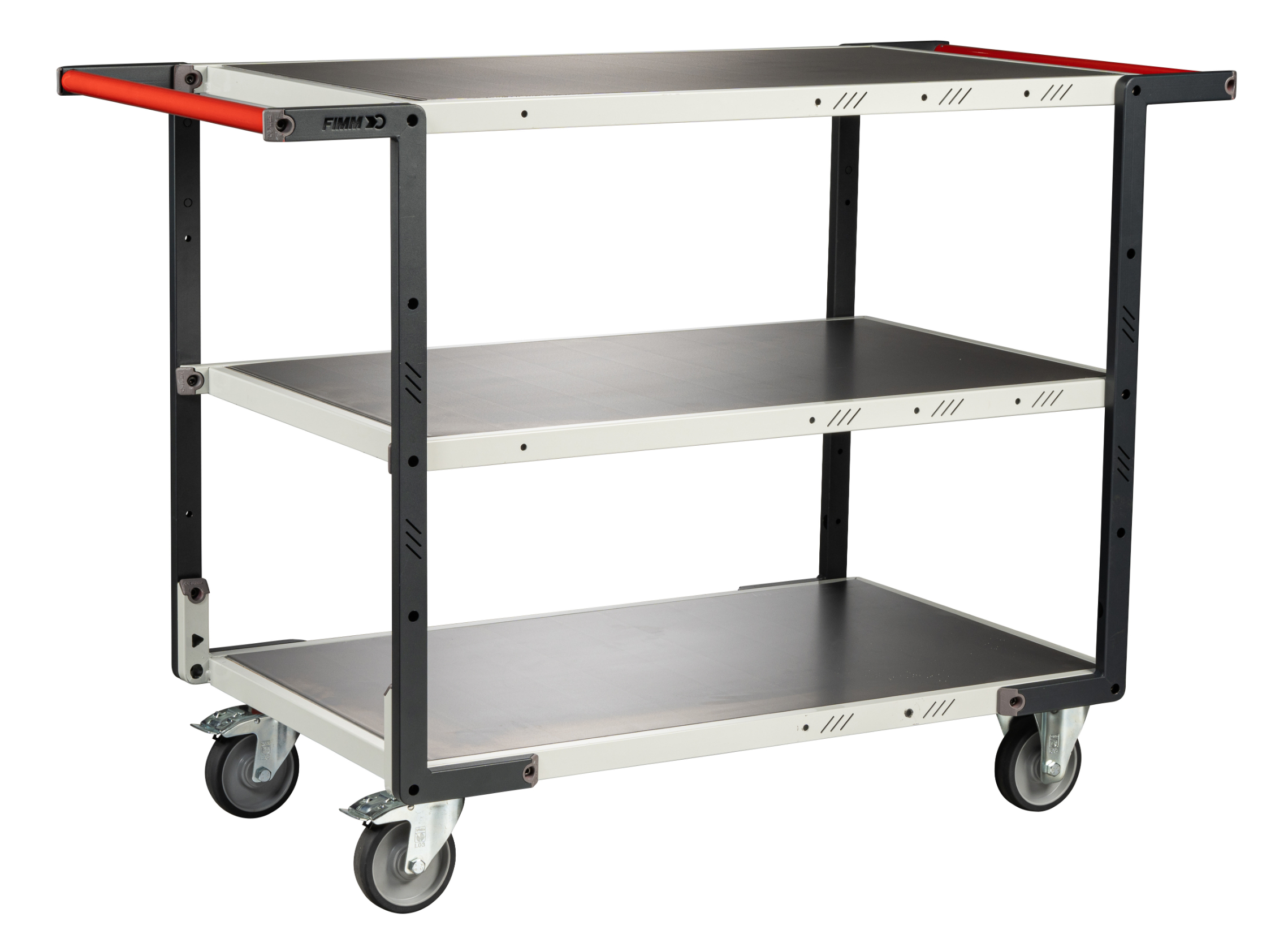 Servante montée 3 plateaux tôle galva 850x500 mm charge 250 kg - FIMM - 886721327