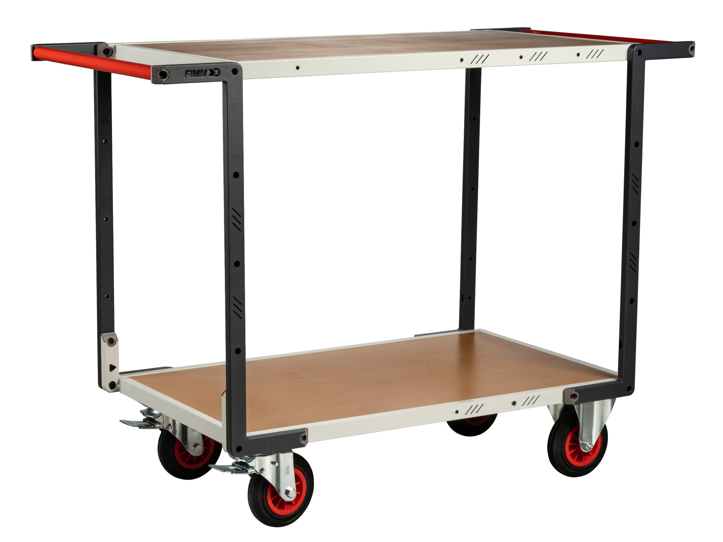 Servante montée 2 plateaux médium double poignées 1000x600 mm roues CC 400 kg - FIMM - 886722236