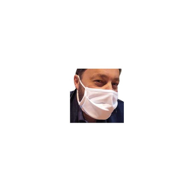 LOT DE 10 MASQUES TISSUS LAVABLES CEPO BLANC ACTUEL VET - MASQUETISSUSX10