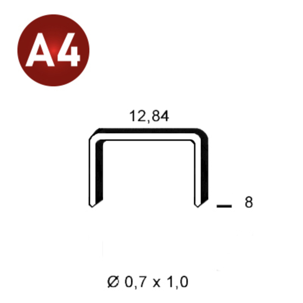 10000 AGRAFES A-08 INOX A4 (316) - ASLAFIX - 6A-089A4