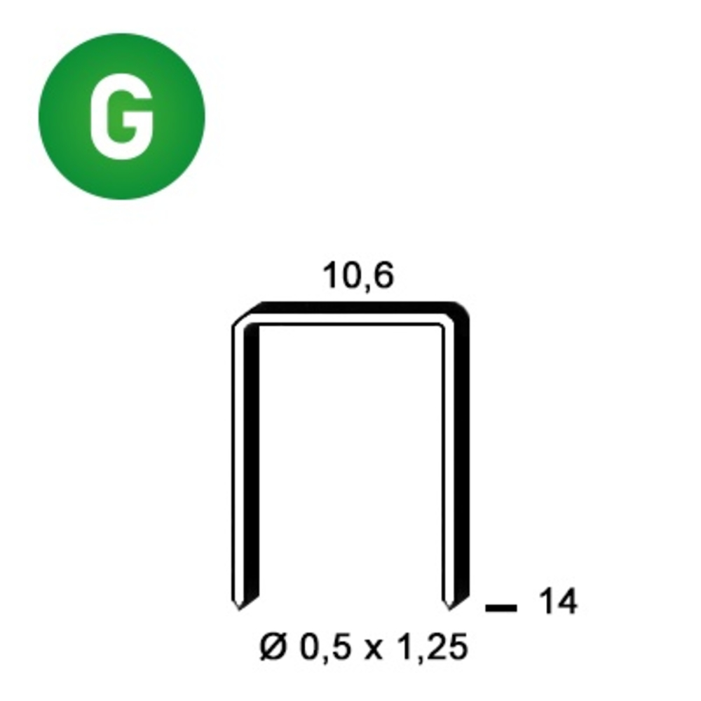 3000 AGRAFES PF-14 GALVA - ASLAFIX - 6PF141