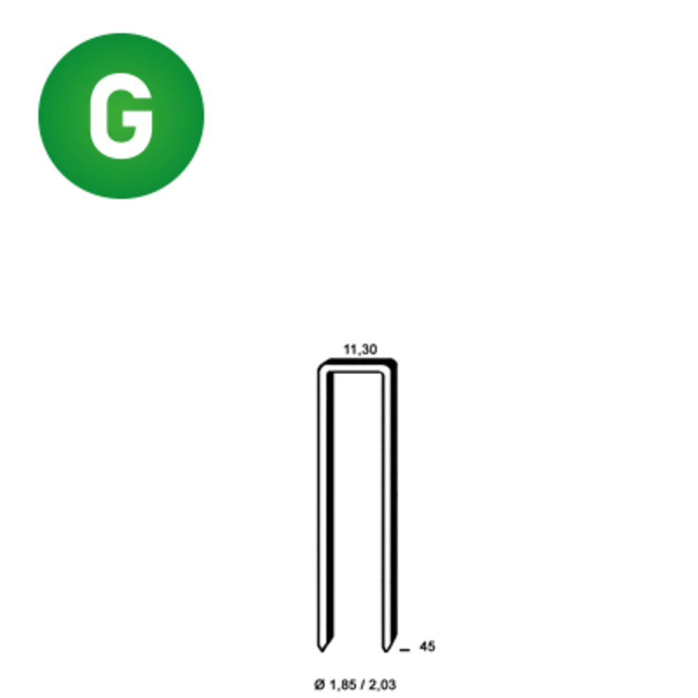 10000 AGRAFES Q-45 GALVA RÉSINÉES - ASLAFIX - 6Q-451