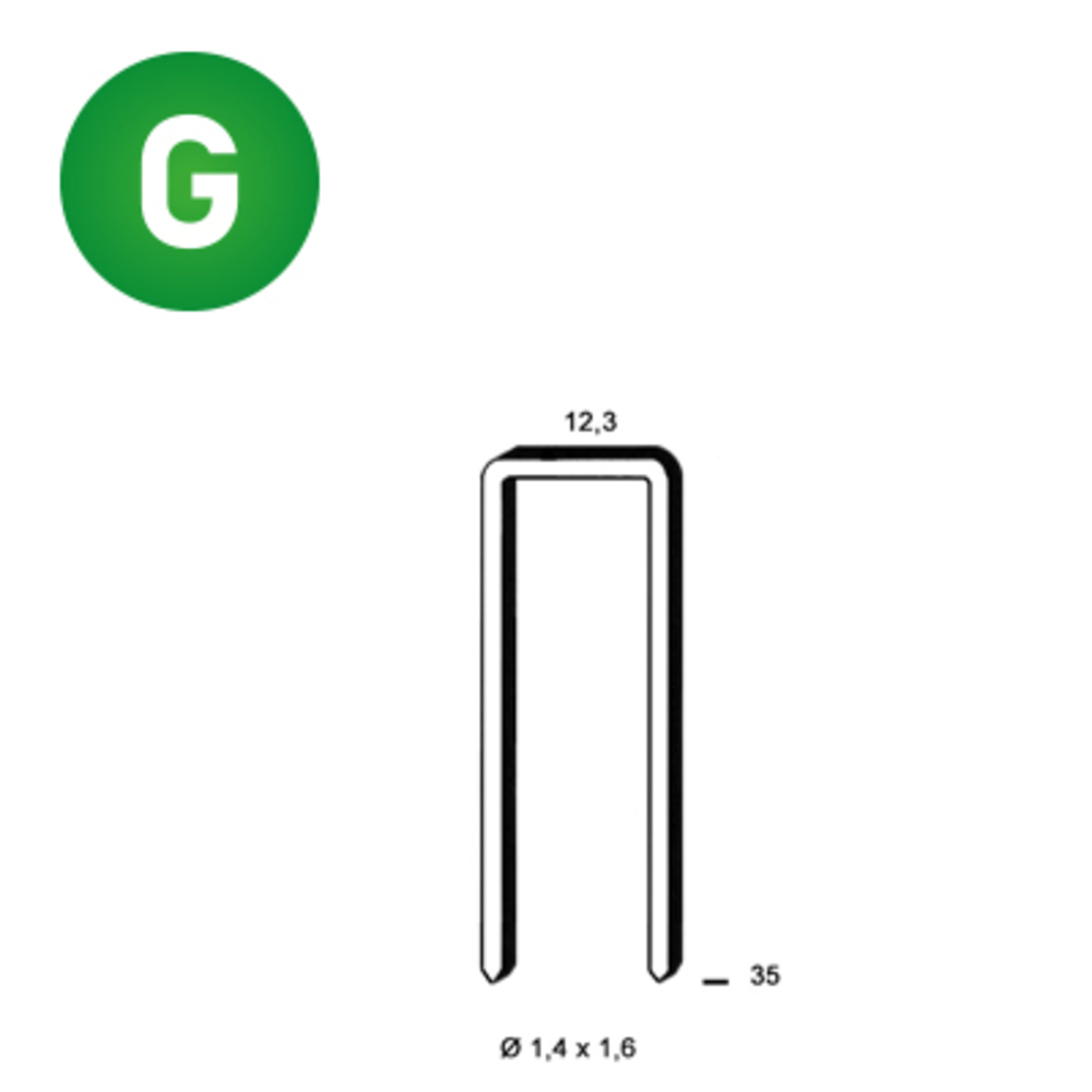 10000 AGRAFES S-35 GALVA - ASLAFIX - 6S-351