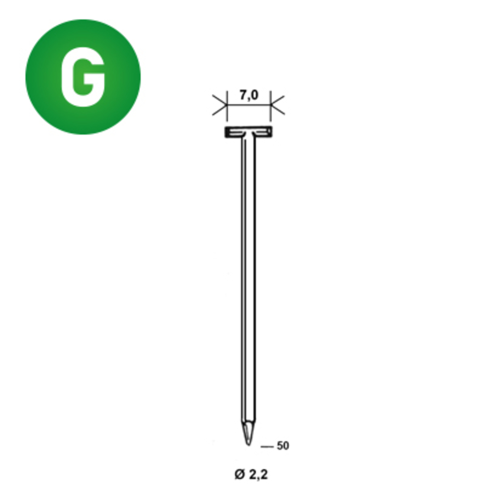 10000 POINTES T-50 GALVA - ASLAFIX - 6T-502