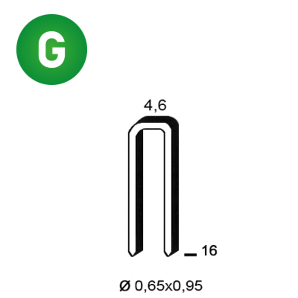 10000 AGRAFES TB-16 GALVA - ASLAFIX - 6TB161