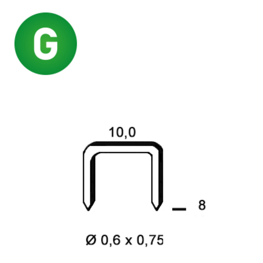 10000 AGRAFES VF-08 GALVA - ASLAFIX - 6VF081