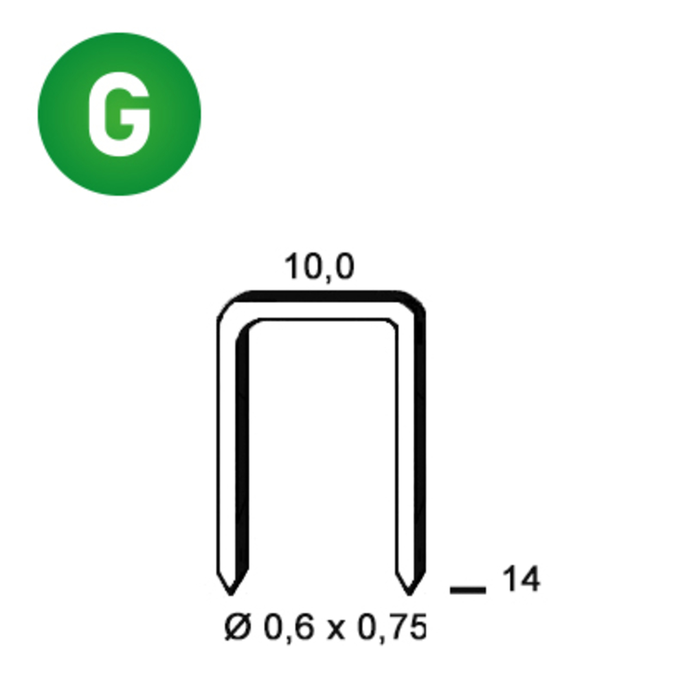 10000 AGRAFES VF-14 GALVA - ASLAFIX - 6VF141