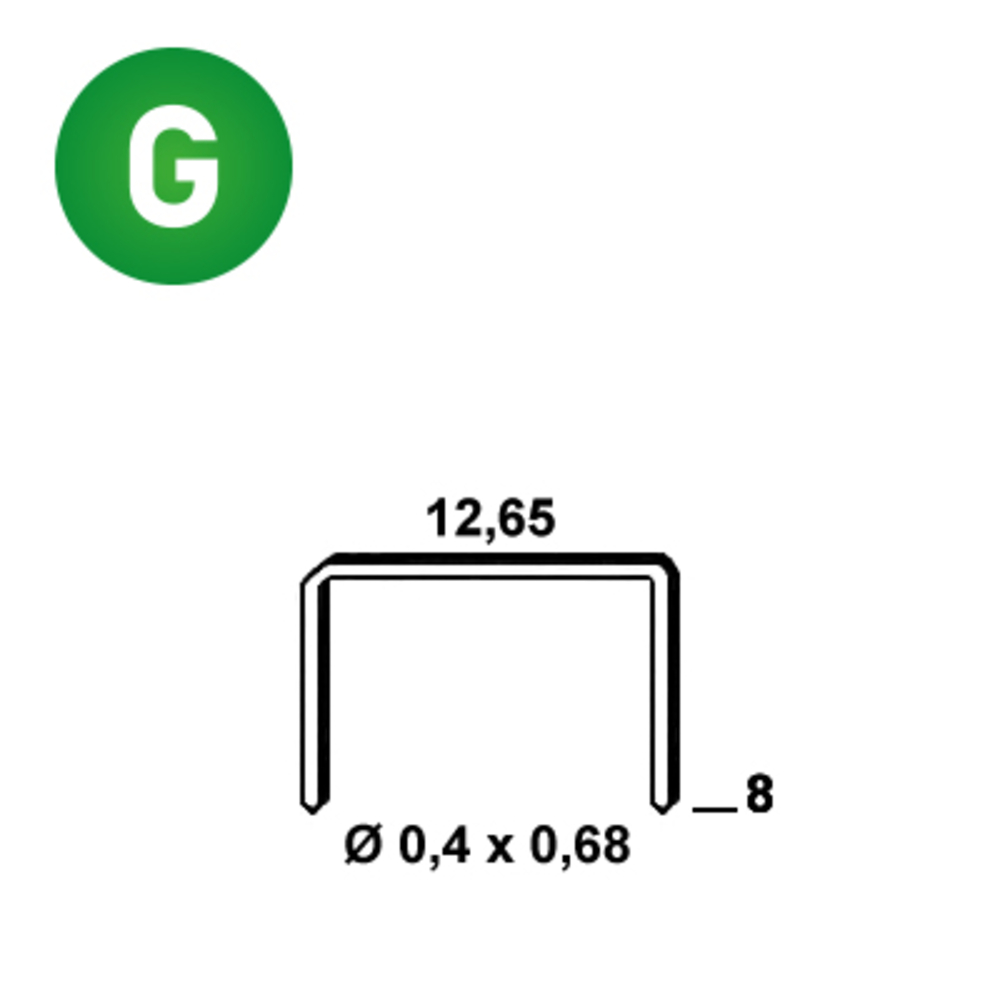 3800 AGRAFES VS-08 GALVA - ASLAFIX - 6VS081