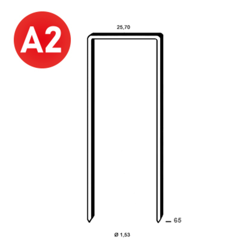 3500 AGRAFES WD-65 INOX A2 - ASLAFIX - 6WD659