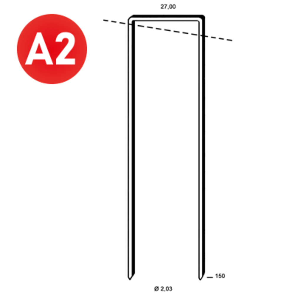 1450 AGRAFES WP-150 INOX - ASLAFIX - 6WP1509