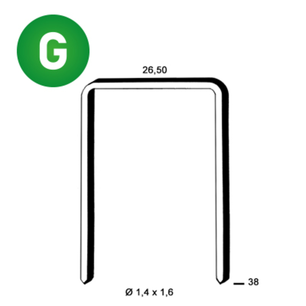 5000 AGRAFES WS-38 GALVA RÉSINÉES - ASLAFIX - 6WS381