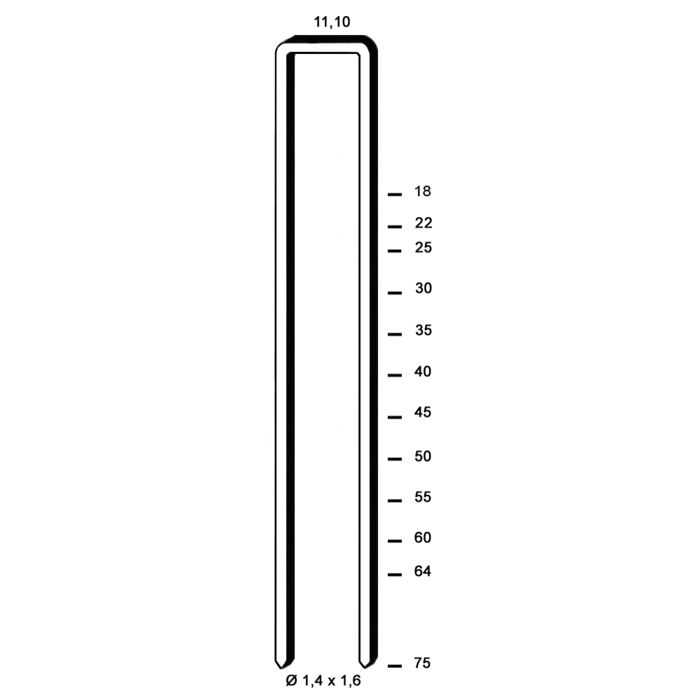 5000 AGRAFES Z-64 GALVA 12µ - ASLAFIX - 6Z-641CE