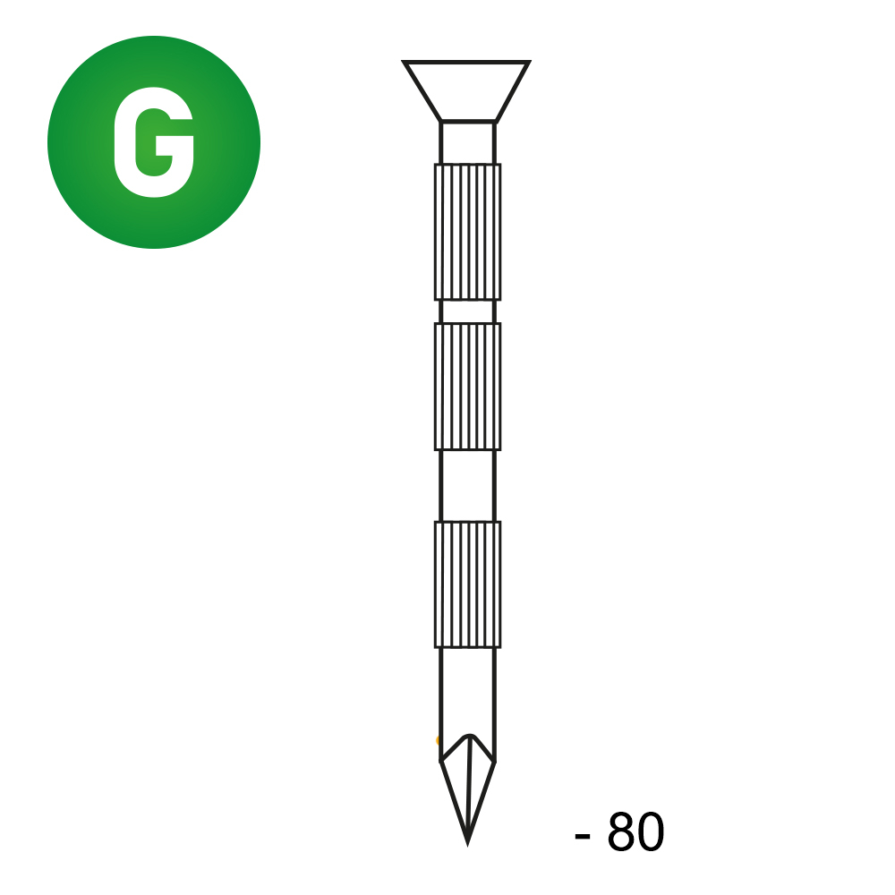 POINTE BÉTON TC GALVA 3,5X80 -1KG - ASLAFIX - BE350801