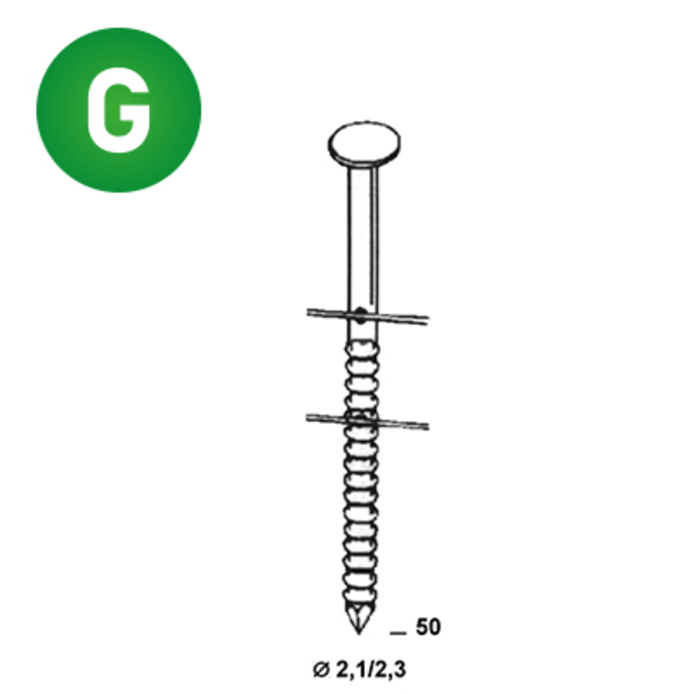 15600 COILS BO 21/23 X 50 ANNELÉES GALVA - ASLAFIX - BO-21506