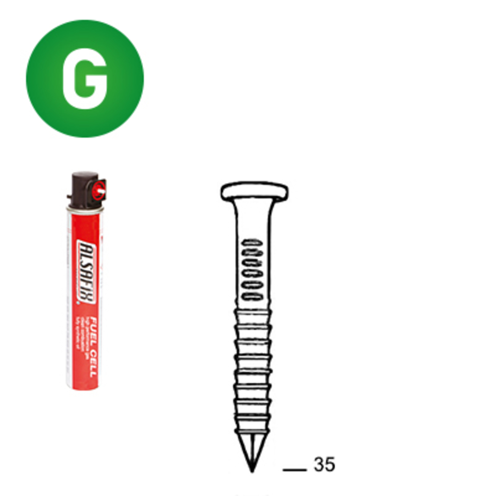 PACK 34° 40X35 ANNELÉES GALVA + 2 GAZ - ASLAFIX - P3440356