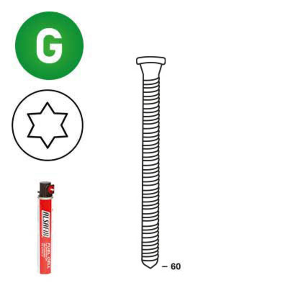 PACK 34° 40X60 SCRAIL GALVA + 1 GAZ - ASLAFIX - P3440607