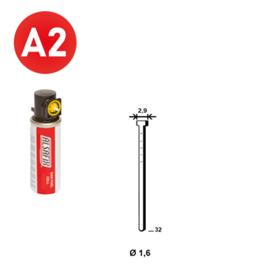 PACK Pointes fines BRADS 20°+GAZ 16/32 INOX - ASLAFIX - PO62382