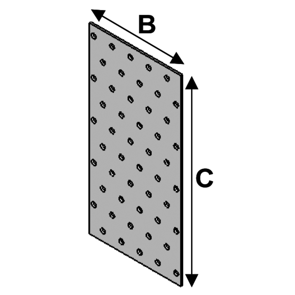PLAQUE PERFORÉE 100X400X2,0 - ASLAFIX - PP100400