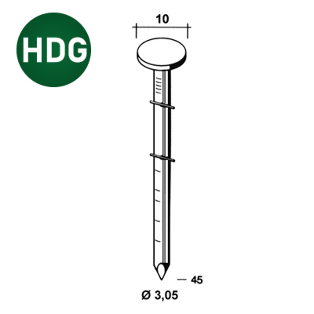 7200 COILS 3,05 X 45 ANNELÉES HDG - ASLAFIX - R163045G