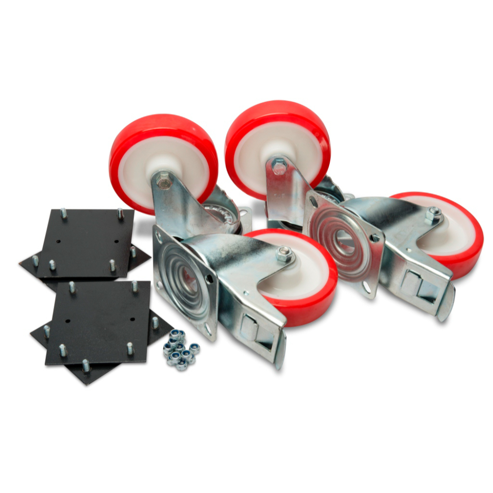 Roulettes robustes 6'' (fourniture seulement) & kit de fixation ARMORGARD - CAS-HD