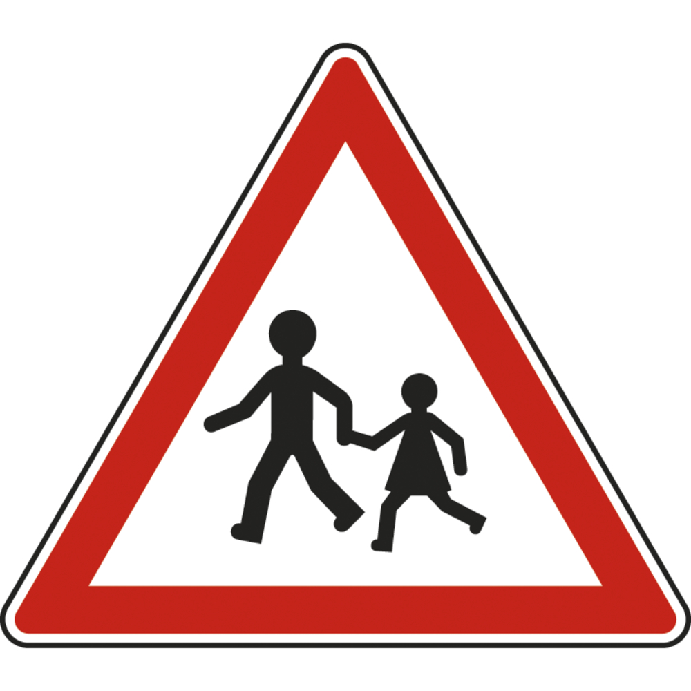 Panneau triangle Attention Enfants Zone 700 Ecolign A13a cl2 - NADIA SIGNALISATION - TRI700E2A13a
