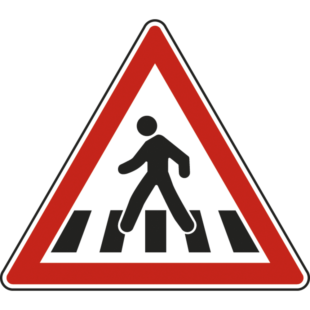 Panneau triangle Passage pour piéton 700 Ecolign A13b cl1 - NADIA SIGNALISATION - TRI700E1A13b
