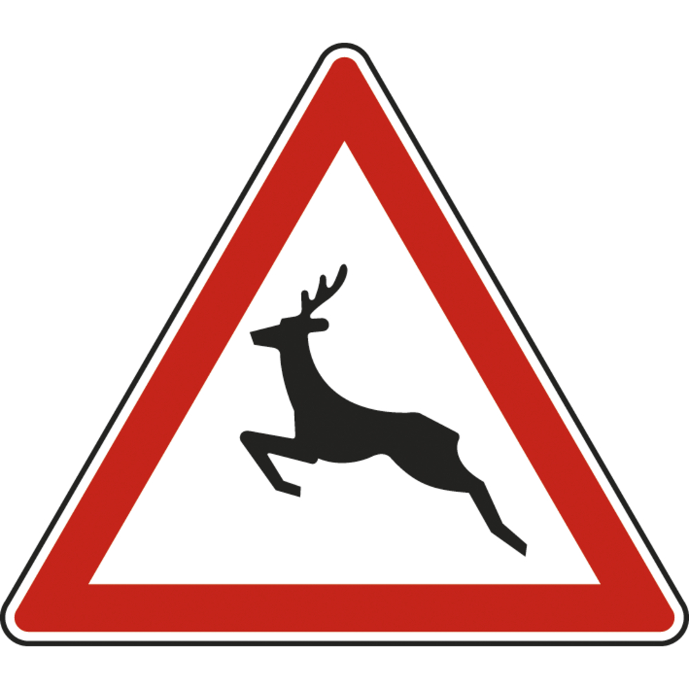 Panneau triangle Passage d'animaux sauvages 700 Ecolign A15b cl1 - NADIA SIGNALISATION - TRI700E1A15b