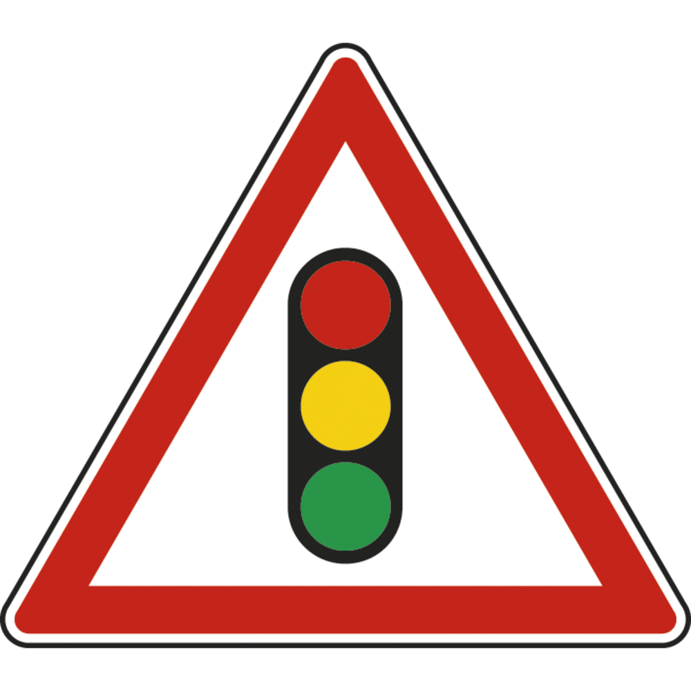 Panneau triangle Annonce de feux tricolores 500 Ecolign A17 cl2 - NADIA SIGNALISATION - TRI500E2A17