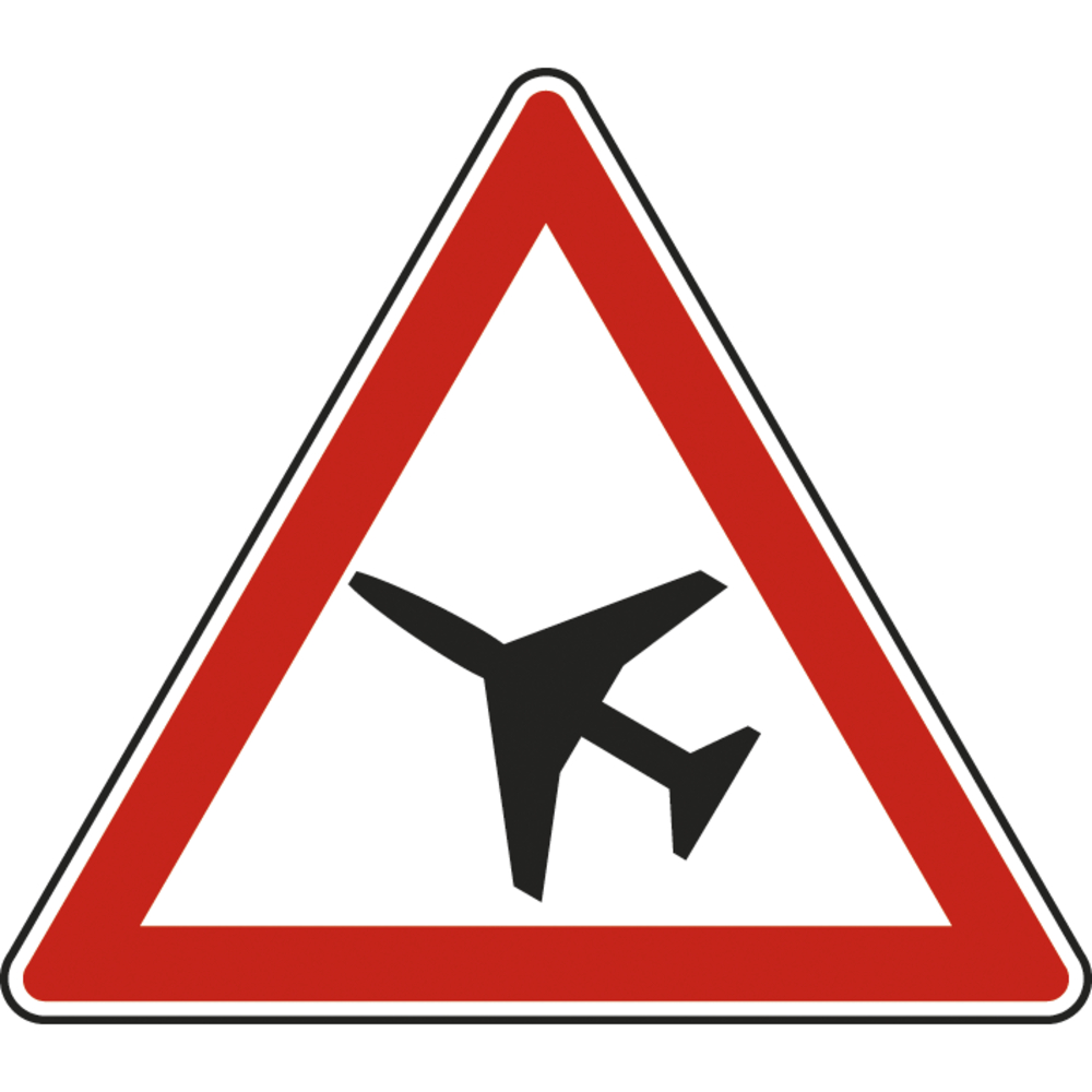 Panneau triangle Traversée d'une aire de danger aérien 700 Ecolign A23 cl1 - NADIA SIGNALISATION - TRI700E1A23