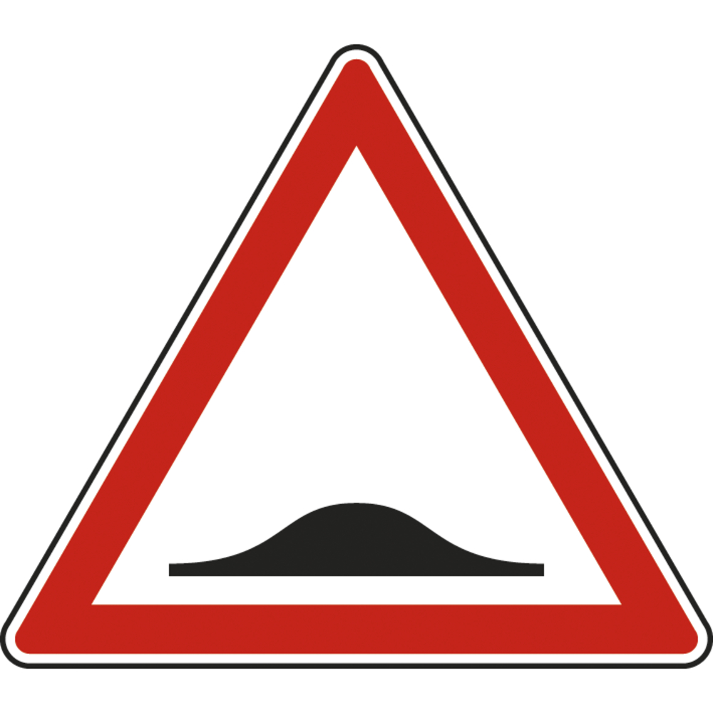 Panneau triangle Ralentisseur de type dos-d'âne 500 Ecolign A2b cl2 - NADIA SIGNALISATION - TRI500E2A2b