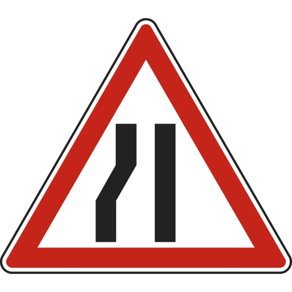 Panneau triangle Chaussée rétrécie par la gauche 1000 Ecolign A3b cl2 - NADIA SIGNALISATION - TRI1000E2A3b